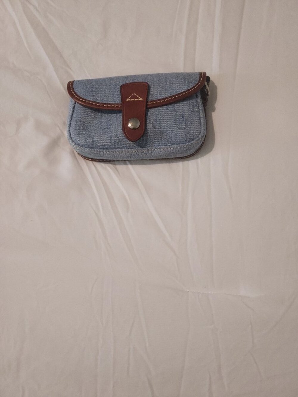 DOONEY & BOURKE Light Blue Denim Canvas Logo DB Flap